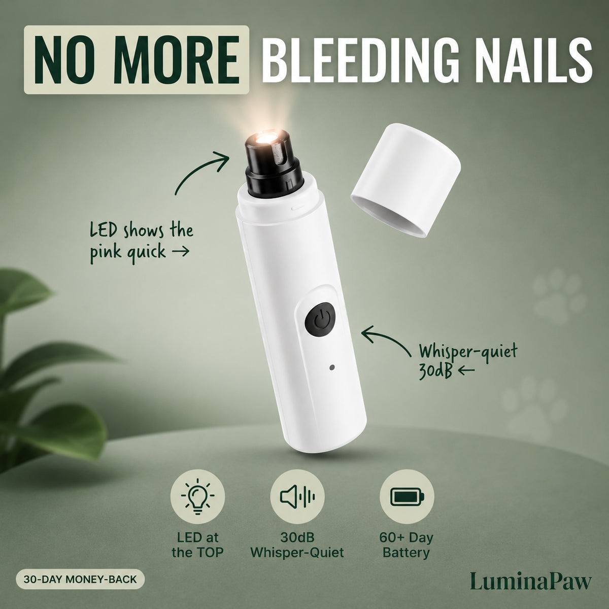 LuminaPaw LED Pet Nail Grinder