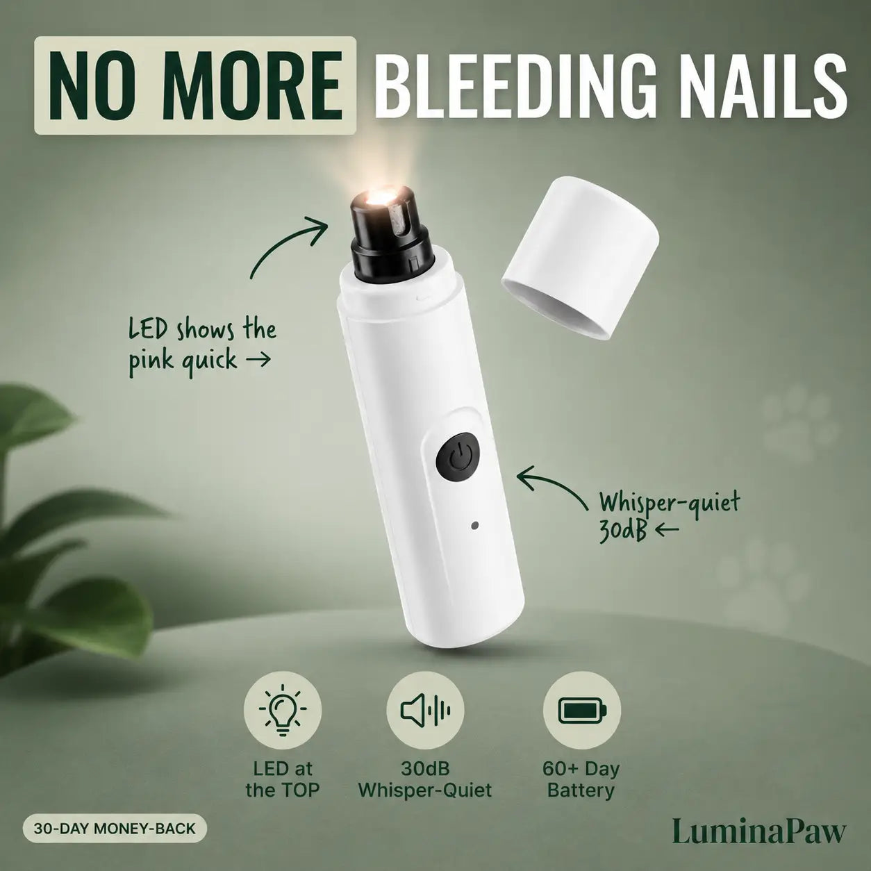 LuminaPaw LED Pet Nail Grinder